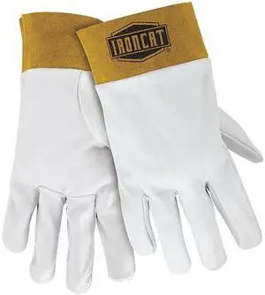 IRONCAT 6140/L Welding Gloves, Safety Cuff, Straight Thumb, A Cowhide, L, 1 PR