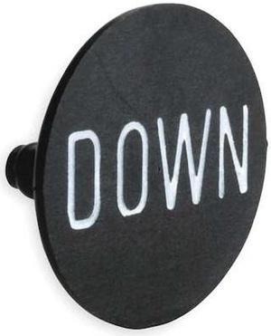 SCHNEIDER ELECTRIC 9001B254 Round Legend Insert,Down,F/9001 Type B