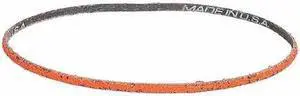 NORTON ABRASIVES 63642596940 Sanding Belt, 1/4 in W, 24 in L, Coated, Ceramic,