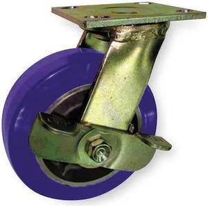 ZORO SELECT 1NUY2 Swivel Plate Caster,Poly,4 in.,750 lb.