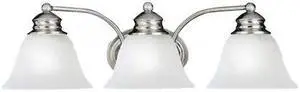 MAXIM 2688MRSN Malaga 3-Light 19.5" Wide Satin Nickel Vanity Light