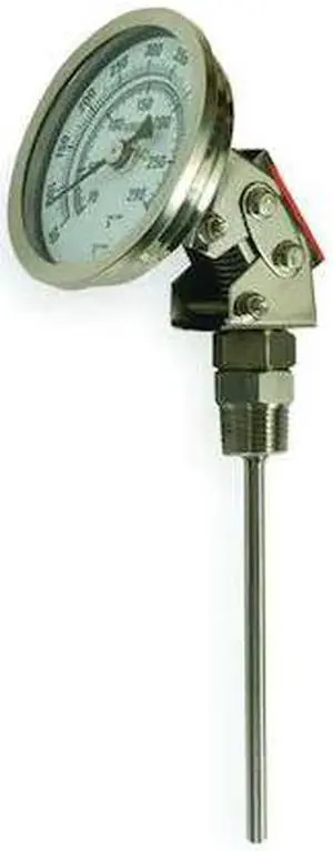 ZORO SELECT 1NGB8 Bimetal Thermom,5 In Dial,50 to 550F