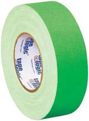 Tape Logic T9874FG 2 in. x 50 Yards Fluorescent Green Tape Logic 11 mil Gaffers Tape - 24 Per Case