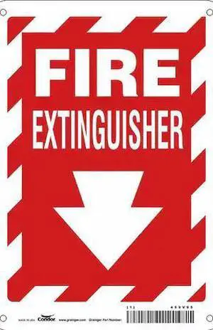 CONDOR 469V95 Safety Sign,7" W,10" H,0.032" Thickness