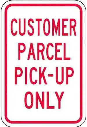 LYLE PA-008-12HA No Parking Sign, 12" W, 18" H, English, Aluminum, White