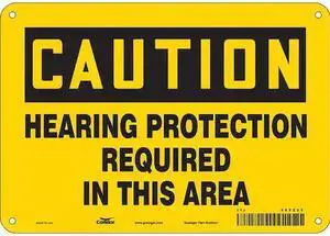 CONDOR 465Z25 Safety Sign, 7 in Height, 10 in Width, Aluminum, Vertical
