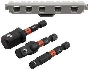 APEX TOOL GROUP CAVAD2R-3 Impact Socket Adapter Set,Hex,3pcs
