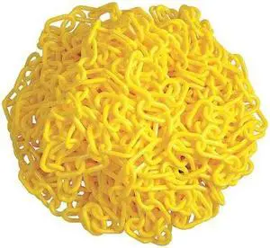 ZORO SELECT 78234 Plastic Chain, Polyethylene, 100 ft Length, Yellow