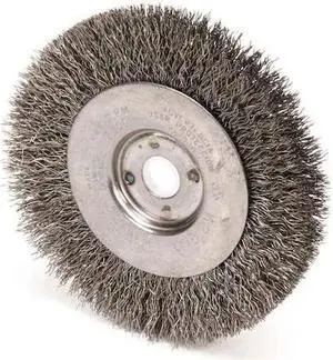 WEILER 96008 Crimped Wire Wheel Wire Brush, Threaded Arbor