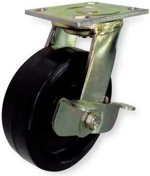 ZORO SELECT 1NUZ7 Swivel Plate Caster,Phenolic,4 in.,800 lb.