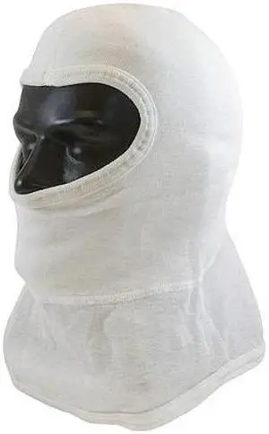 PIP 906-100NOM7B Fire Hood, Not Rated, Nomex, 2 oz, White, Universal