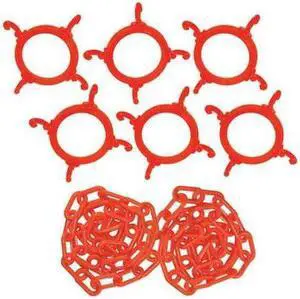 MR. CHAIN 97413-KIT Cone Chain Connector Kit - Orange (50 ft. of 2" Chain)