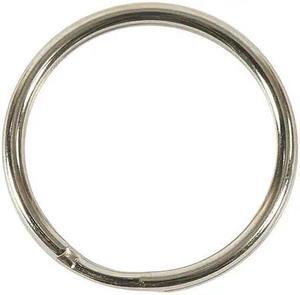 PARTNERS BRAND SR100 Split Key Rings,0.97",Nickel,PK100, Silver, Nickel, 100 PK