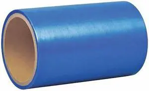 ZORO SELECT 2AU23B/UV-4" X 300' Film Tape,Acrylic Adhesive,Blue