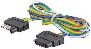 CURT 58550 Flat Cnnctr 5Way Plug/Socket w/72" Wire