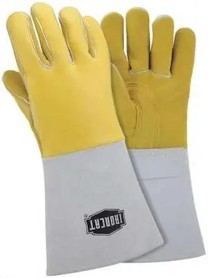 IRONCAT 9060/L Welding Gloves, Gauntlet Cuff, Reinforced Thumb, Premium