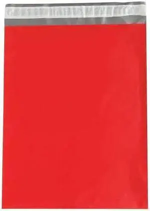 PARTNERS BRAND CPM1419R Poly Mailers, 14 1/2" x 19", Red, PK100