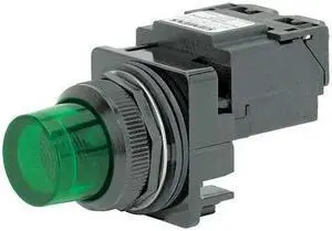 SIEMENS Pilot Light, LED, Full Voltage, Green, 30mm 52BL5D3XB