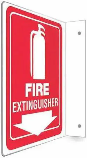 CONDOR 480X54 High Visibility Safety Sign, 12 in Height, 9 in Width, PETG,