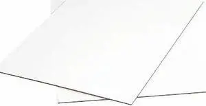 PARTNERS BRAND SP3636W Corrugated Sheets, 36" x 36", White, 5/Bundle