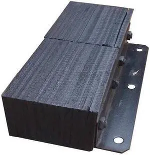 ZORO SELECT 26W604 Dock Bumper,20x4-1/2x10-1/2 In.,Rubber