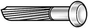 ZORO SELECT 4NFA1 Masonry Nail,Fluted,3/4 In L,Pk280