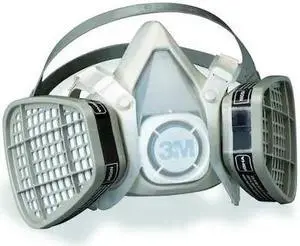 3M 5101 Half Mask Respirator Kit, 2 Cartridges Included, 5000 Series, Organic