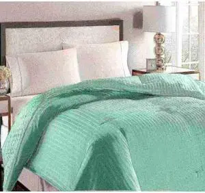 BLUE RIDGE 034050 Oversized Microfiber Down Fiber Comforter, Aqua, Full/Queen