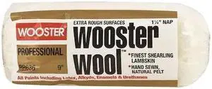 WOOSTER RR636-9 9" Paint Roller Cover, 1-1/4" Nap, Shearling