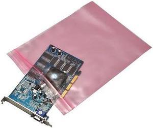 ZORO SELECT 5CXN2 Reclosable Poly Bag Zipper Seal 14" x 10", 4 mil, Pink, Pk500