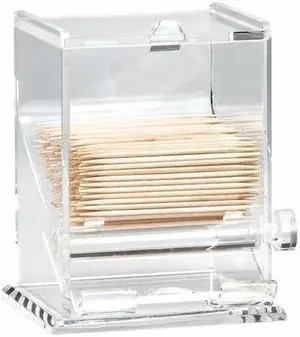 ZORO SELECT 228 Toothpick Dispenser, 3-1/4"W x 4"H, Clear