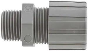 Cord Connector, NPT, 0.38-0.50 In, Gray