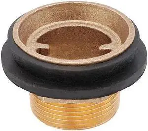 ZORO SELECT SP-152 ToiletSpud, 1-1/2 x 1-1/4", Brass/Rubber
