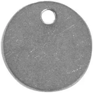 C.H. HANSON 43124 Blank Tag, Stainless Steel, 1 3/8 in H x 1 3/8 in W, 1 3/8 in