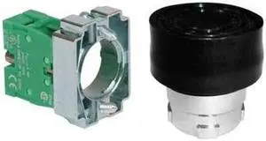 DAYTON 30G242 Flush Push Button Operator, 22 mm, 1NO, Black