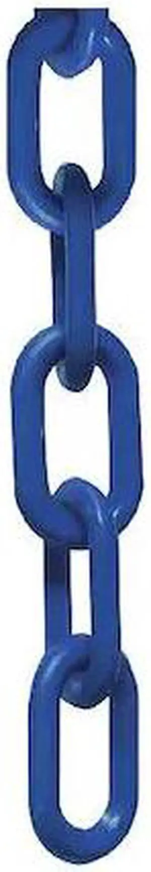 ZORO SELECT 30006-25 Plastic Chain, Blue, 25 ft Length, Gloss