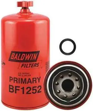 BALDWIN FILTERS BF1252 Fuel Filter, 7-13/32x3-11/16x7-13/32 In