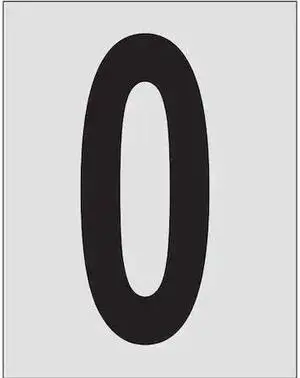 BRADY 5900-0 Number Label,1in.H Character,PK25