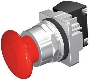 SIEMENS 52PM9W2A Mushroom Head Push Button, 30 mm, 1NO/1NC, Red