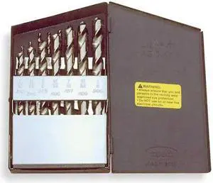 CLE-LINE C21156 15PC 3/8 Reduced Shank General Purpose Jobber Drill Set