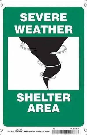 CONDOR 465R99 Safety Sign,7" Wx10" H,0.032" Thickness