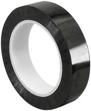 TAPECASE 15D345 Metalized Film Tape,Black,1/2In x 72Yd