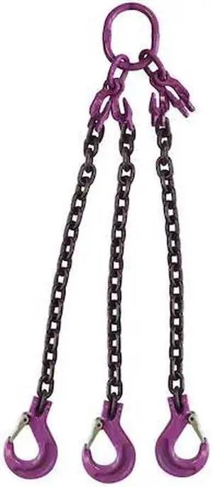 US CARGO CONTROL 58G100TOSA-5 5/8" x 5' - Adjustable 3 Leg Chain Sling w/ Sling