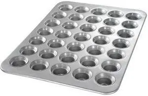 CHICAGO METALLIC 42756 Mini Crown Muffin Pan,35 Moulds
