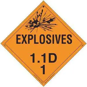 LABELMASTER PSR43 Explosive Class 1.1 D,PK25