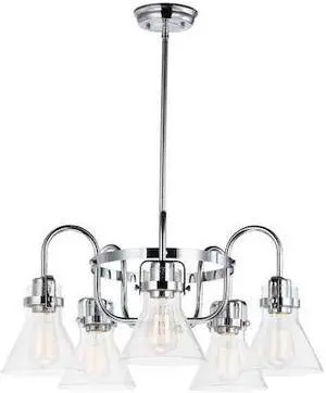MAXIM LIGHTING 26117CDPC Seafarer 5-Light 23.75" Wide Polished Chrome Chandelier MAXIM LIGHTING 26117CDPC Seafarer 5-Light 23.75" Wide Polished Chrome Chandelier
