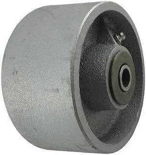 ZORO SELECT 26Y438 Caster Wheel,Cast Iron,1000 lb.,Gray