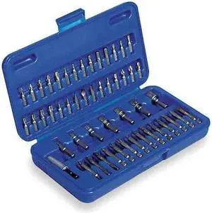 WESTWARD 1VXP5 51 Piece Screwdriver Bit Set, 1/4 in Hex Shank Size