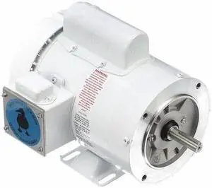 LEESON 112529.00 Washdown Motor,1 HP,Face/Base,12-1/8in.L