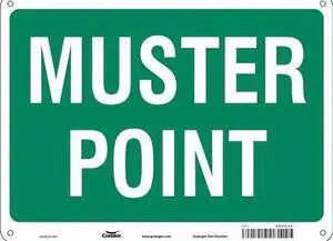 CONDOR 485G15 Safety Sign, 18 in Height, 24 in Width, Polyethylene, Horizontal